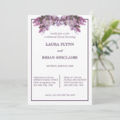 Elegant Floral Rehearsal Dinner Kaart (Staand voorkant)