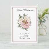 Elegant Floral Religieuze Rozen voor katholieke br Kaart (Staand voorkant)
