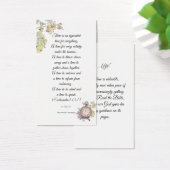 Elegant Floral Religious Bible Wisdom Bladwijzer Visitekaartje (Bureau)