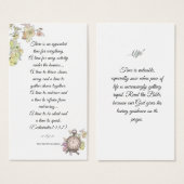 Elegant Floral Religious Bible Wisdom Bladwijzer Visitekaartje (Voorkant /achterkant)