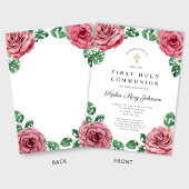 Elegant Floral Religious Girl First Community Kaart