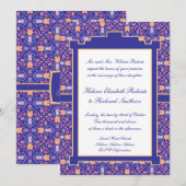 Elegant Floral Renaissance Wedding Kaart (Voorkant / Achterkant)