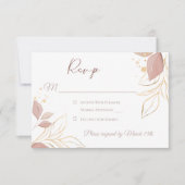 Elegant Floral Response Card RSVP Kaartje (Voorkant)