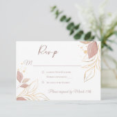 Elegant Floral Response Card RSVP Kaartje (Staand voorkant)