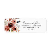 Elegant Floral Return Address Label (Voorkant)
