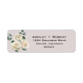 Elegant Floral Return Address Label (Voorkant)
