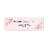 Elegant Floral Return Address Label (Voorkant)