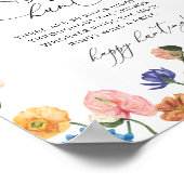 Elegant Floral Ring Hunt Vrijgezellenfeest Game Si Poster (Hoek)