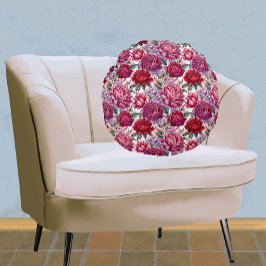 Elegant Floral Rond Kussen
