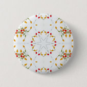 Elegant  Floral Ronde Button 5,7 Cm (Voorkant)