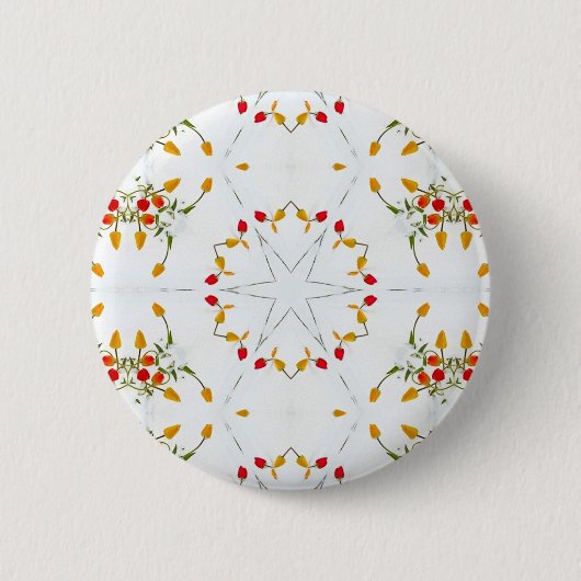 Elegant  Floral Ronde Button 5,7 Cm (Voorkant)