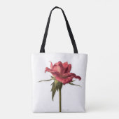 Elegant Floral Roos Canvas tas (Achterkant)