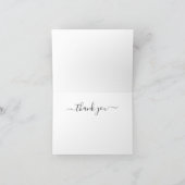 Elegant Floral Roos Couple Names Wedding Bedankkaart (Binnen)