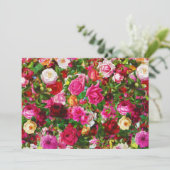 Elegant Floral Roos Garden Blossom Aankondiging (Staand voorkant)