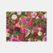 Elegant  Floral Roos Garden Blossom Fleece Deken (Voorkant (Horizontaal))