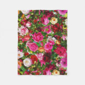 Elegant  Floral Roos Garden Blossom Fleece Deken (Voorkant)