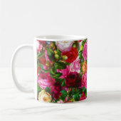 Elegant  Floral Roos Garden Blossom Koffiemok (Links)