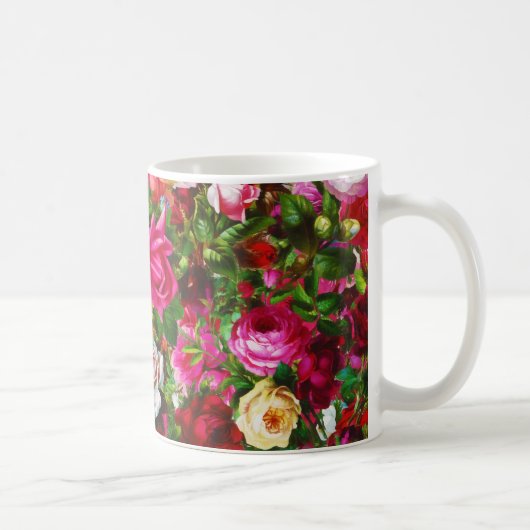 Elegant  Floral Roos Garden Blossom Koffiemok (Rechts)