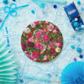 Elegant  Floral Roos Garden Blossom Papieren Bordje (Feest)
