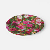 Elegant  Floral Roos Garden Blossom Papieren Bordje (Gekanteld)