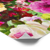 Elegant  Floral Roos Garden Blossom Poster (Hoek)