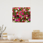 Elegant  Floral Roos Garden Blossom Poster (Keuken)