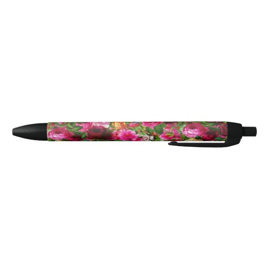 Elegant  Floral Roos Garden Blossom Zwarte Inkt Pen (Bodem)