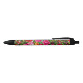 Elegant  Floral Roos Garden Blossom Zwarte Inkt Pen (Bovenkant)