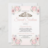 Elegant Floral Roos Gold Blush Pink 2 Zoet 16 Kaart (Voorkant)