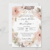 Elegant Floral Roos Gold Eucalyptus Leaf Greenery (Voorkant)