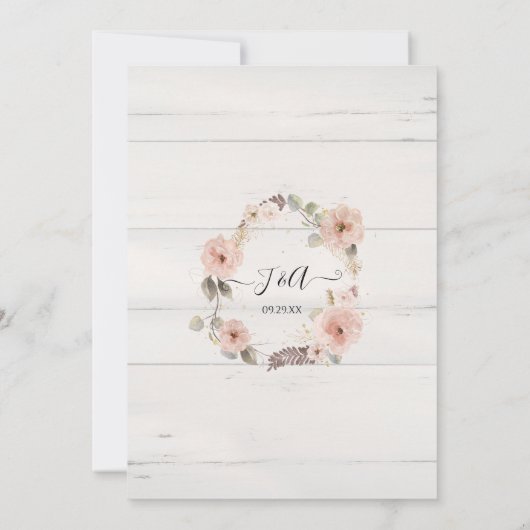 Elegant Floral Roos Gold Eucalyptus Leaf Greenery (Achterkant)