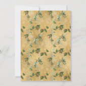 Elegant Floral Roos Gold First Kaart (Achterkant)