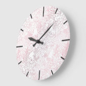 Elegant floral roos goudslagen doedels design grote klok (Hoek)