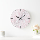 Elegant floral roos goudslagen doedels design grote klok (Huis)