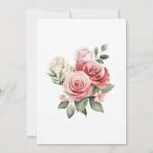 Elegant Floral Roos Greenery Vrijgezellenfeest Kaart (Achterkant)