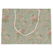 Elegant  Floral Roos Groot Cadeauzakje (Voorkant)