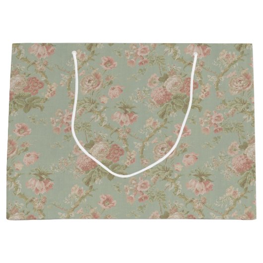 Elegant  Floral Roos Groot Cadeauzakje (Voorkant)