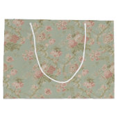 Elegant  Floral Roos Groot Cadeauzakje (Achterkant)