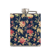 Elegant Floral Roos Heupfles (Achterkant)