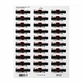 Elegant Floral Roos Holiday Wedding Etiket (Full Sheet)