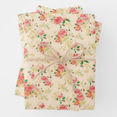 Elegant Floral Roos Inpakpapier Vel (In situ)