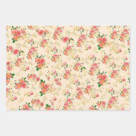 Elegant  Floral Roos Inpakpapier Vel