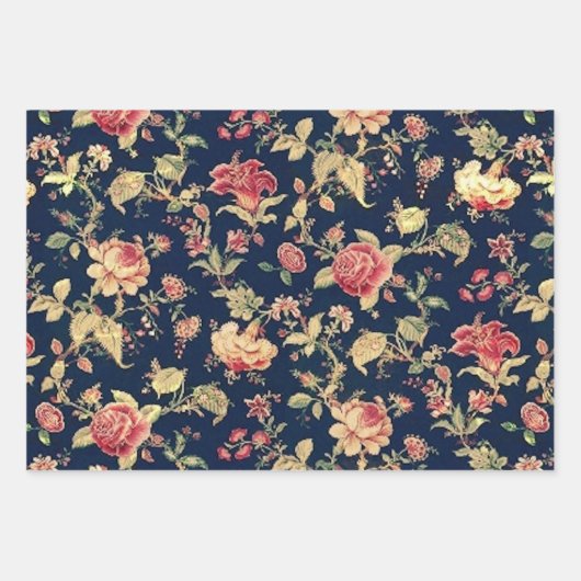 Elegant Floral Roos Inpakpapier Vel (Voorkant 3)