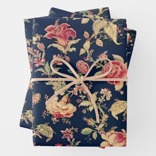 Elegant  Floral Roos Inpakpapier Vel (In situ)