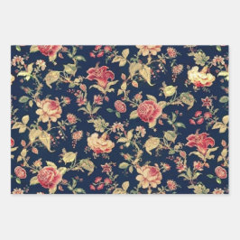 Elegant  Floral Roos Inpakpapier Vel