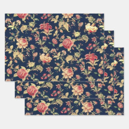 Elegant Floral Roos Inpakpapier Vel
