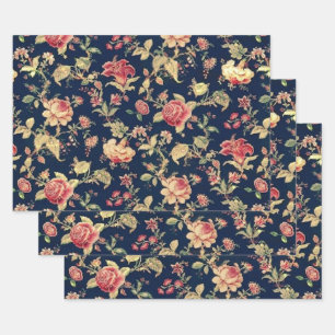 Elegant  Floral Roos Inpakpapier Vel