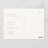 Elegant Floral Roos & Ivoor RSVP Response Briefkaa Briefkaart (Achterkant)