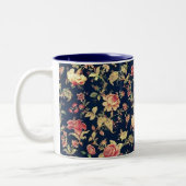 Elegant  Floral Roos Mok (Links)