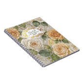 Elegant Floral Roos Patroon met  Lijst Notitieboek (Rechterzijde)